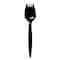 Boardwalk Mediumweight Wrapped Polypropylene Cutlery, Spork, Black, 1000PK BWKSPORKBLPPIW - alternate 2